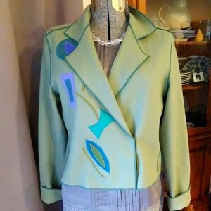 Beppa Sage Green Wearable Art Seattle made Jacket